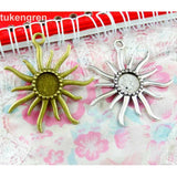 15pcs DIY Jewelry Sunflower Base Charms Pendants for Necklace Making