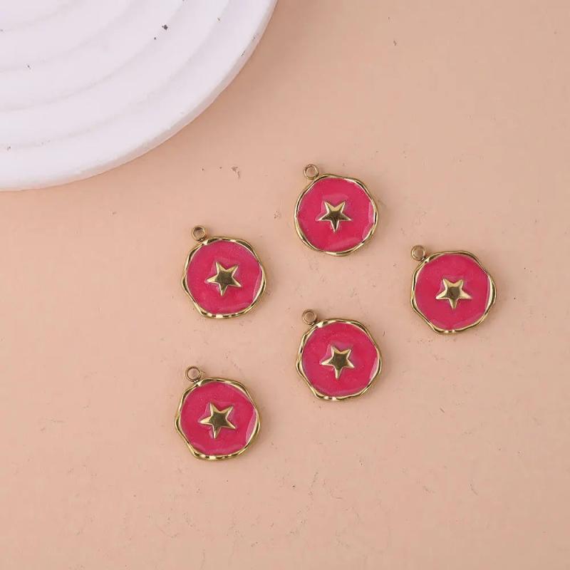 5Pcs 12*15mm Kpop Star Charms for Jewelry Making DIY