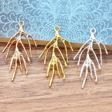 30PCS Tree Branch Metal Pendant Charms DIY Jewelry Making Accessories