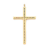 3pcs Multicolor CZ Cross Charms for Necklace Making DIY Pendant Accessories