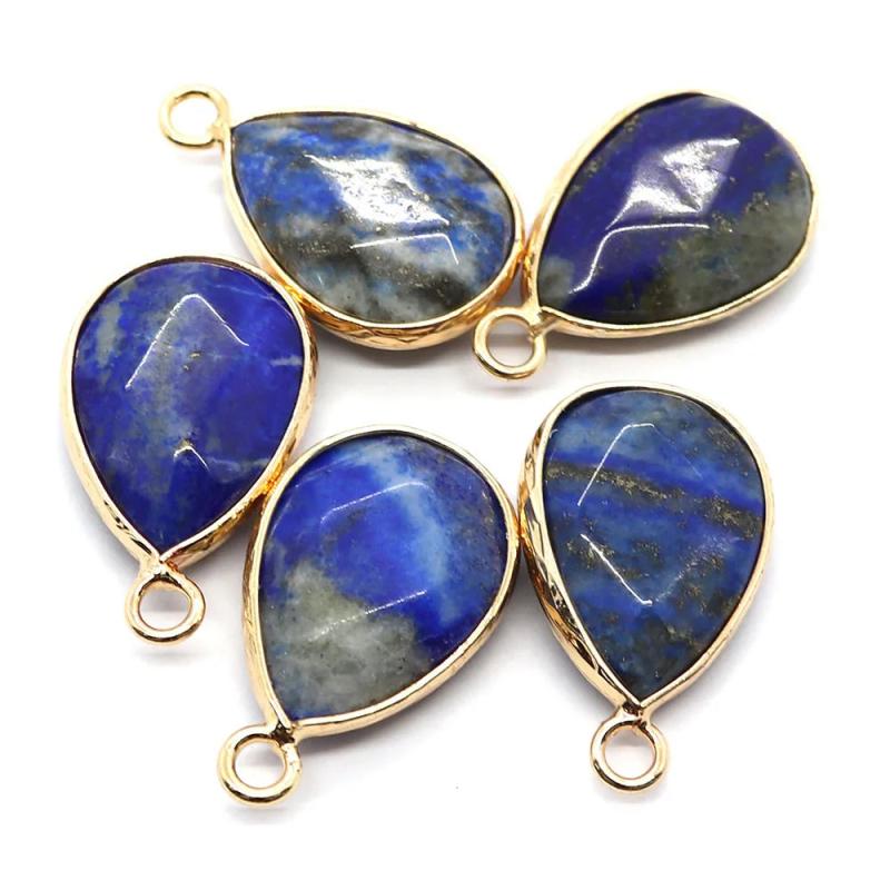 Opal Amethyst Charm Drop Stone Pendant DIY Jewelry