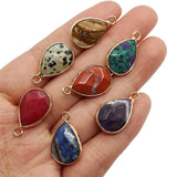 Opal Amethyst Charm Drop Stone Pendant DIY Jewelry
