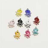 20PCS Enamelled Octopus Charms for Jewelry Making