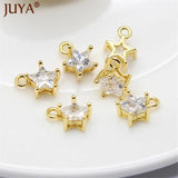 5Pcs/Lot Mini CZ Star Charms Pendant for Jewelry Making