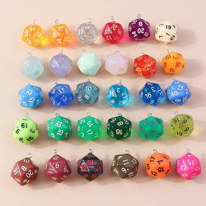 10pcs Geometry Dice Charms Pendant DIY Jewelry Making Accessories