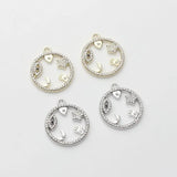 Moon Star Charms 6pcs Zinc Alloy DIY Earring Making Accessories
