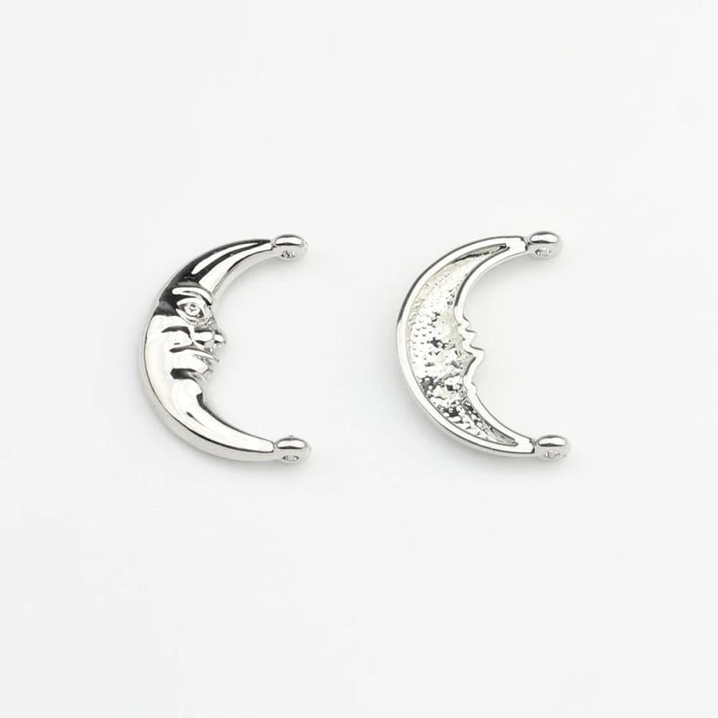 Moon Shape Double Horn Charms 10pcs for DIY Earring Making
