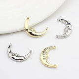 Moon Shape Double Horn Charms 10pcs for DIY Earring Making