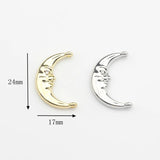 Moon Shape Double Horn Charms 10pcs for DIY Earring Making