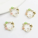 Retro Wreath Flowers Charms Pendant 6pcs/lot DIY Jewelry Making