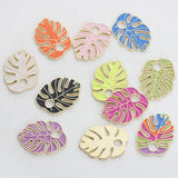 Zinc Alloy Enamel Charms Turtle Leaf Pendant 10pcs/lot DIY Jewelry Making
