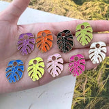 Zinc Alloy Enamel Charms Turtle Leaf Pendant 10pcs/lot DIY Jewelry Making