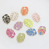 Zinc Alloy Enamel Charms Turtle Leaf Pendant 10pcs/lot DIY Jewelry Making