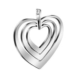 Heart Pendant Necklace Charm Stainless Steel 34mm x 35.5mm