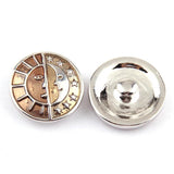 Epoxy Half Sun Half Star Moon Charm Snap Button Charms