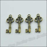 65 pcs Vintage Charms Key Pendant Antique bronze DIY Metal Jewelry Making