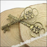 Vintage Key Charms Antique Bronze for Jewelry Making