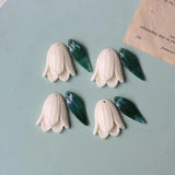 10 PCS Resin Tulip Flower Charms Pendant for DIY Jewelry Making