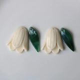 10 PCS Resin Tulip Flower Charms Pendant for DIY Jewelry Making