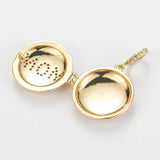 Vintage Copper Zircon Pocket Watch Charm Necklace Pendant