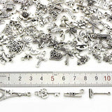 100 Pcs/Set Tibetan Silver Charms Pendants for DIY Jewelry Making