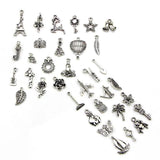 100 Pcs/Set Tibetan Silver Charms Pendants for DIY Jewelry Making