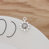 50pcs Tibetan Silver Sun Charms Pendants for Jewellery Making 17x13mm