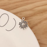 50 Tibetan Silver Sun Flower Charms Pendants DIY Bracelet Earring Jewellery