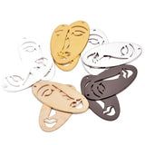 Exaggerated Face Contour Earrings Pendant DIY