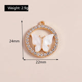10pcs Colorful Crystal Butterfly Charms for DIY Jewelry Making