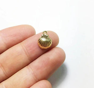 20pcs 9mm Sea Shell Zinc Alloy Jewelry DIY 2 Colors