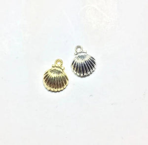 20pcs 9mm Sea Shell Zinc Alloy Jewelry DIY 2 Colors