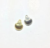 20pcs 9mm Sea Shell Zinc Alloy Jewelry DIY 2 Colors