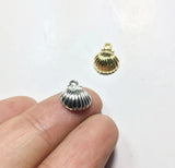 20pcs 9mm Sea Shell Zinc Alloy Jewelry DIY 2 Colors