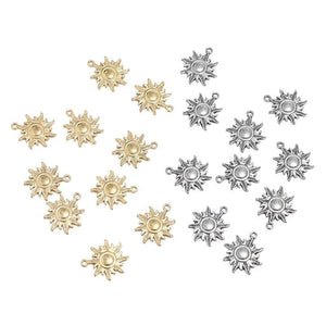 10pcs 316L Stainless Steel Plated Sun Charm Pendants for DIY Jewelry Making