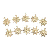 10pcs 316L Stainless Steel Plated Sun Charm Pendants for DIY Jewelry Making