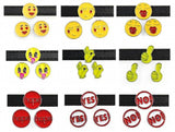 20PCS 8MM Expression Face Hope YES NO Slide Charms For DIY Bracelet