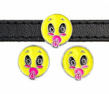 20PCS 8MM Expression Face Hope YES NO Slide Charms For DIY Bracelet