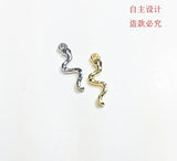 20pcs 16mm Tiny Snake DIY Charms Pendant Necklace Earring Bracelet