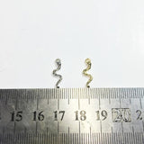 20pcs 16mm Tiny Snake DIY Charms Pendant Necklace Earring Bracelet