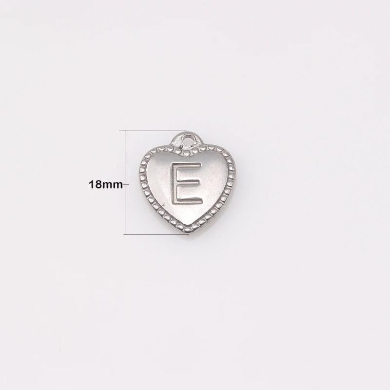 Stainless Steel A-Z Initial Letter Pendants DIY Charms Necklace Jewelry