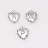 Stainless Steel A-Z Initial Letter Pendants DIY Charms Necklace Jewelry