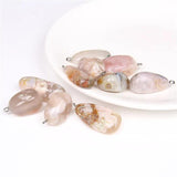 5PCS Natural Stone Charms Agat Random Shape Gem Amethysts Pendant