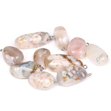 5PCS Natural Stone Charms Agat Random Shape Gem Amethysts Pendant