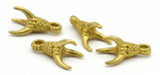 Raw Brass Dragon Claw Charms Necklace Pendants