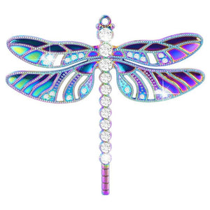 3Pcs Zircon Dragonfly Charms Insect Pendant DIY Jewelry Making