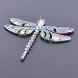 3Pcs Zircon Dragonfly Charms Insect Pendant DIY Jewelry Making