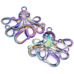 3Pcs Ocean Big Octopus Charms for Jewelry Making