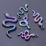 10 Alloy Snake Charms for Jewelry Making DIY Material