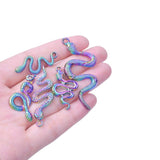 10 Alloy Snake Charms for Jewelry Making DIY Material